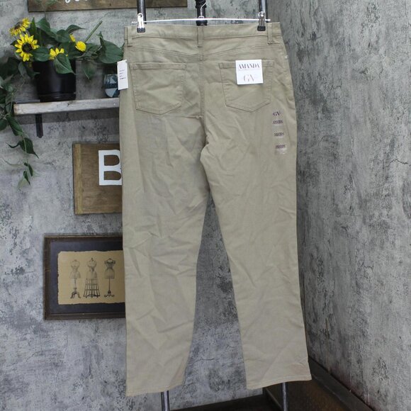 NWT Gloria Vanderbilt Classic High Rise Tapered Jeans Hazelnut Brown 16 Long - Picture 4 of 9